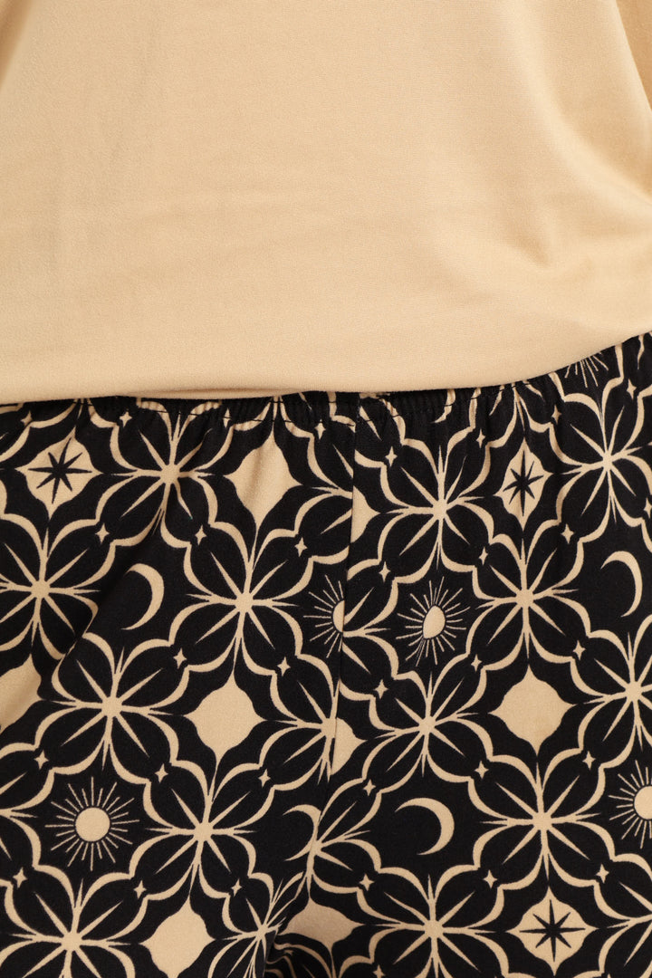 Soft Touch Long Sleeve Top & Pants Set - Light Brown