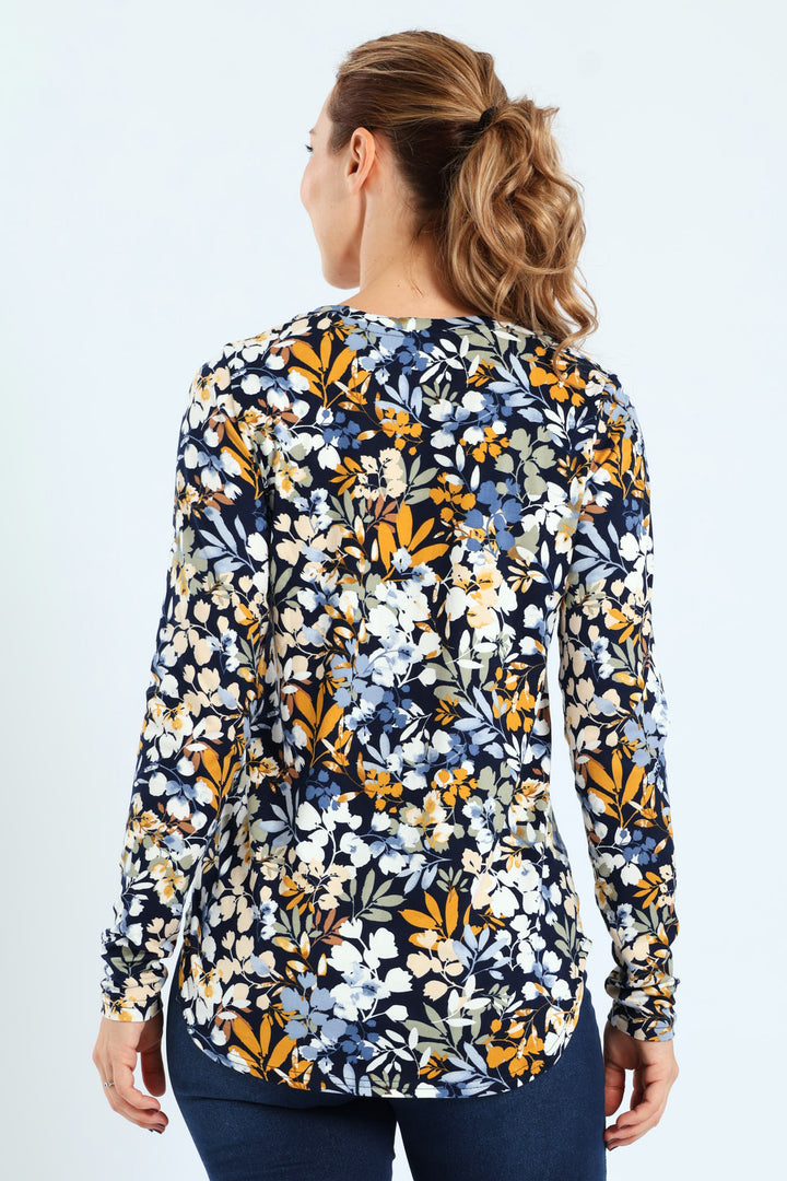 Print Pocket Crew Top