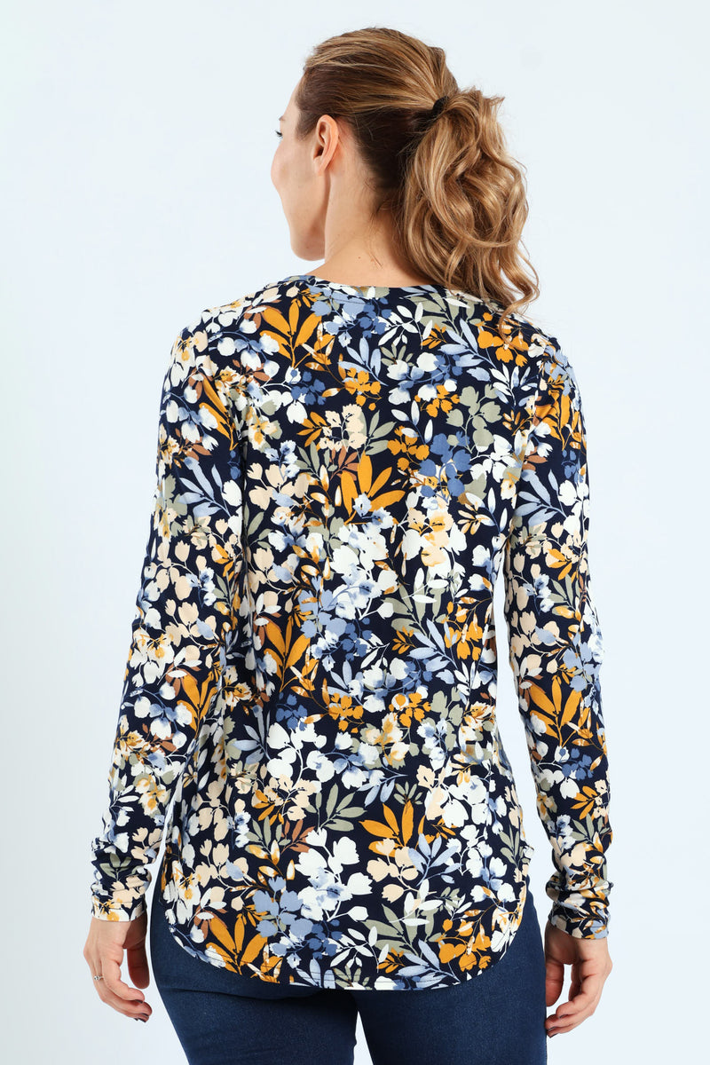 Print Pocket Crew Top