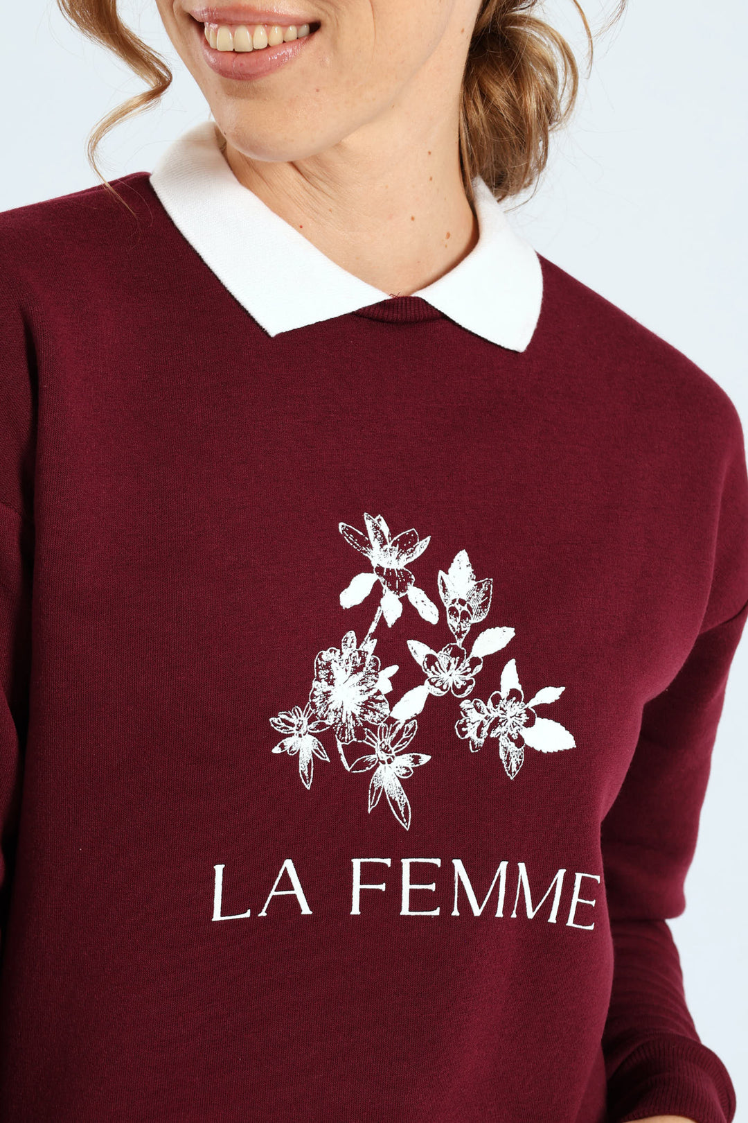 Twofer Active Top With Screen Print - Wine