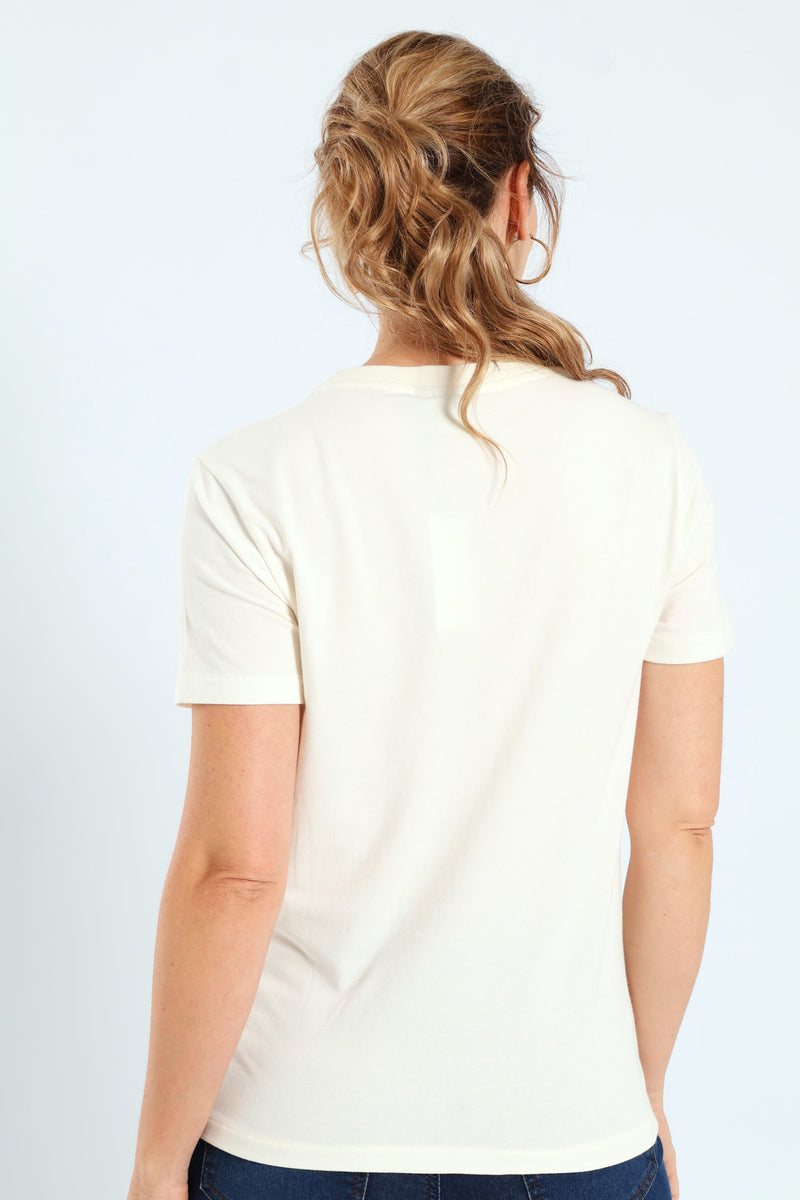 Casey Crest T-Shirt - Off White