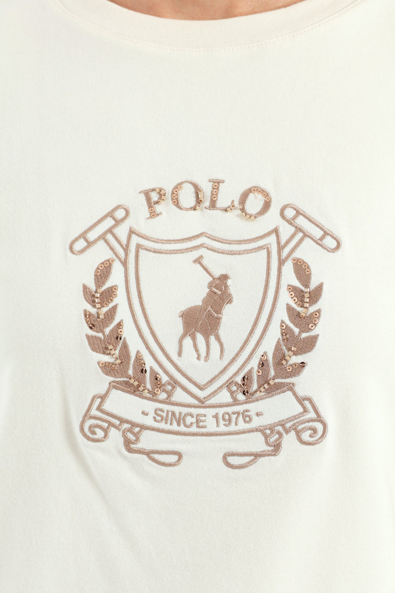 Casey Crest T-Shirt - Off White