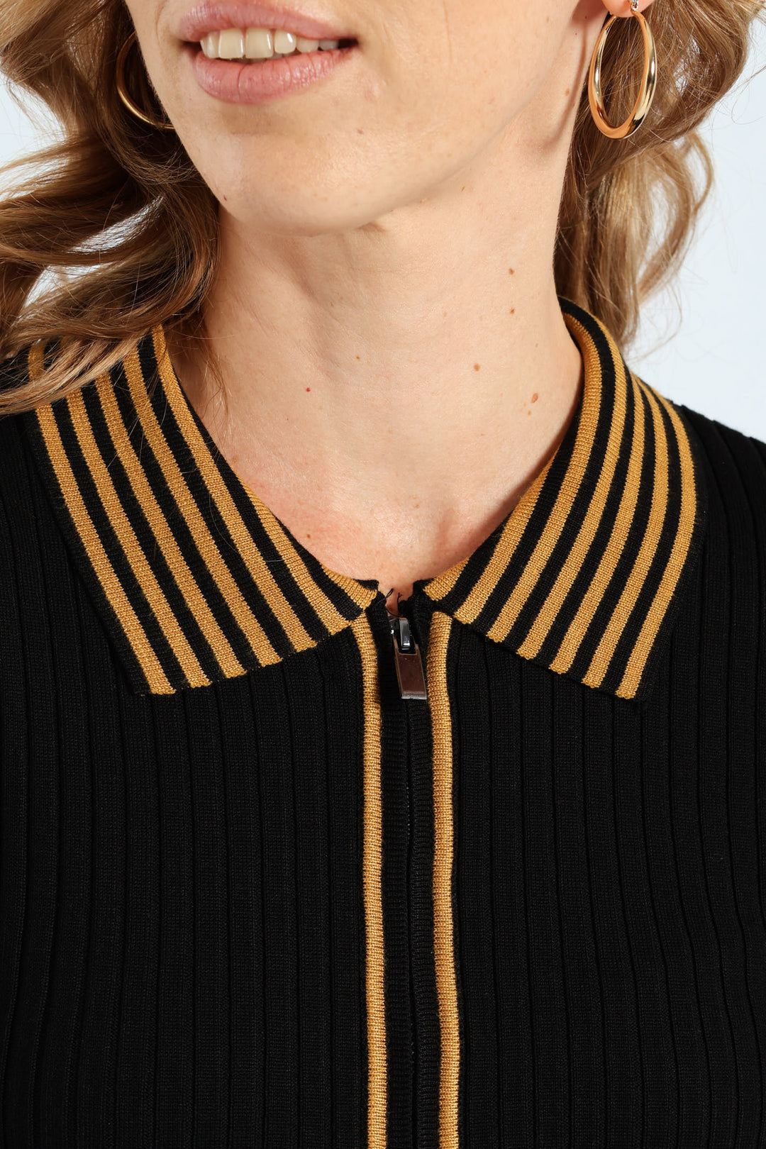 Zip Through Golfer - Black