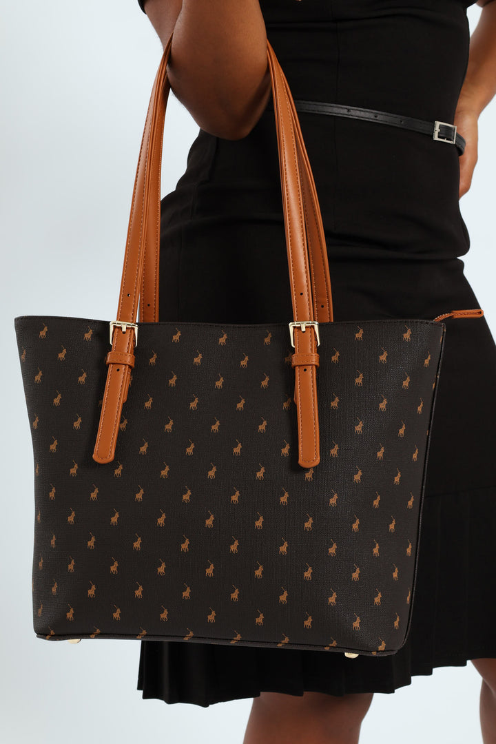 Iconic Medium Tote - Brown