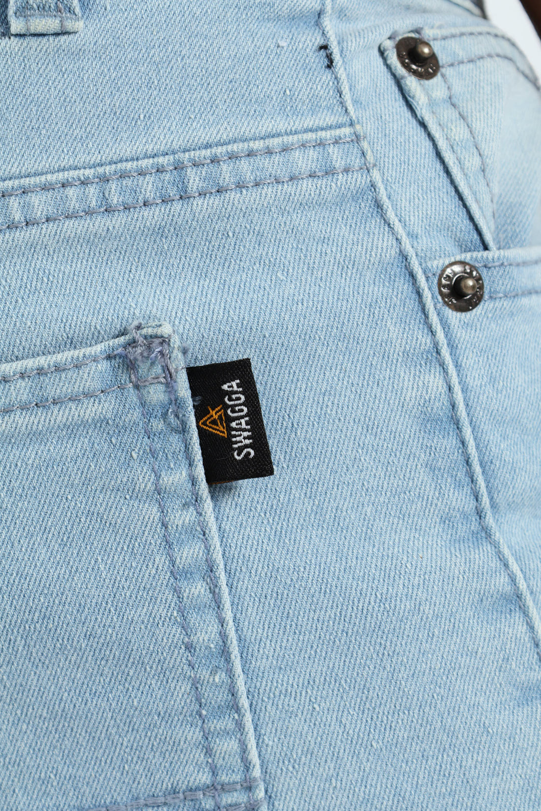 Denim Turnup Shorts - Light Blue