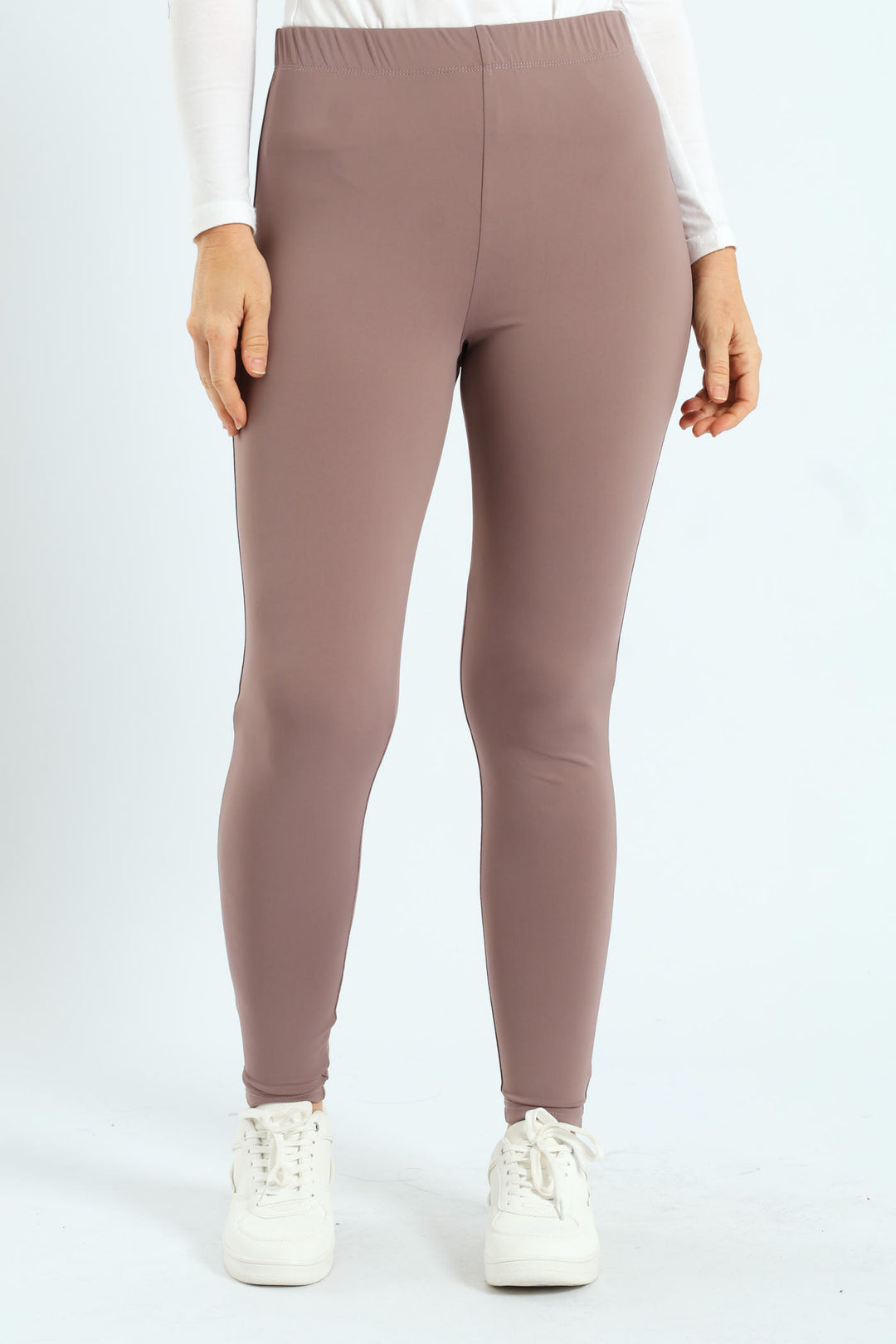 Legging With Wide Waistband - Mauve