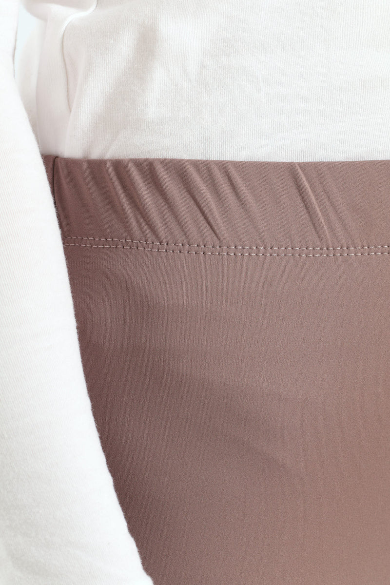 Legging With Wide Waistband - Mauve