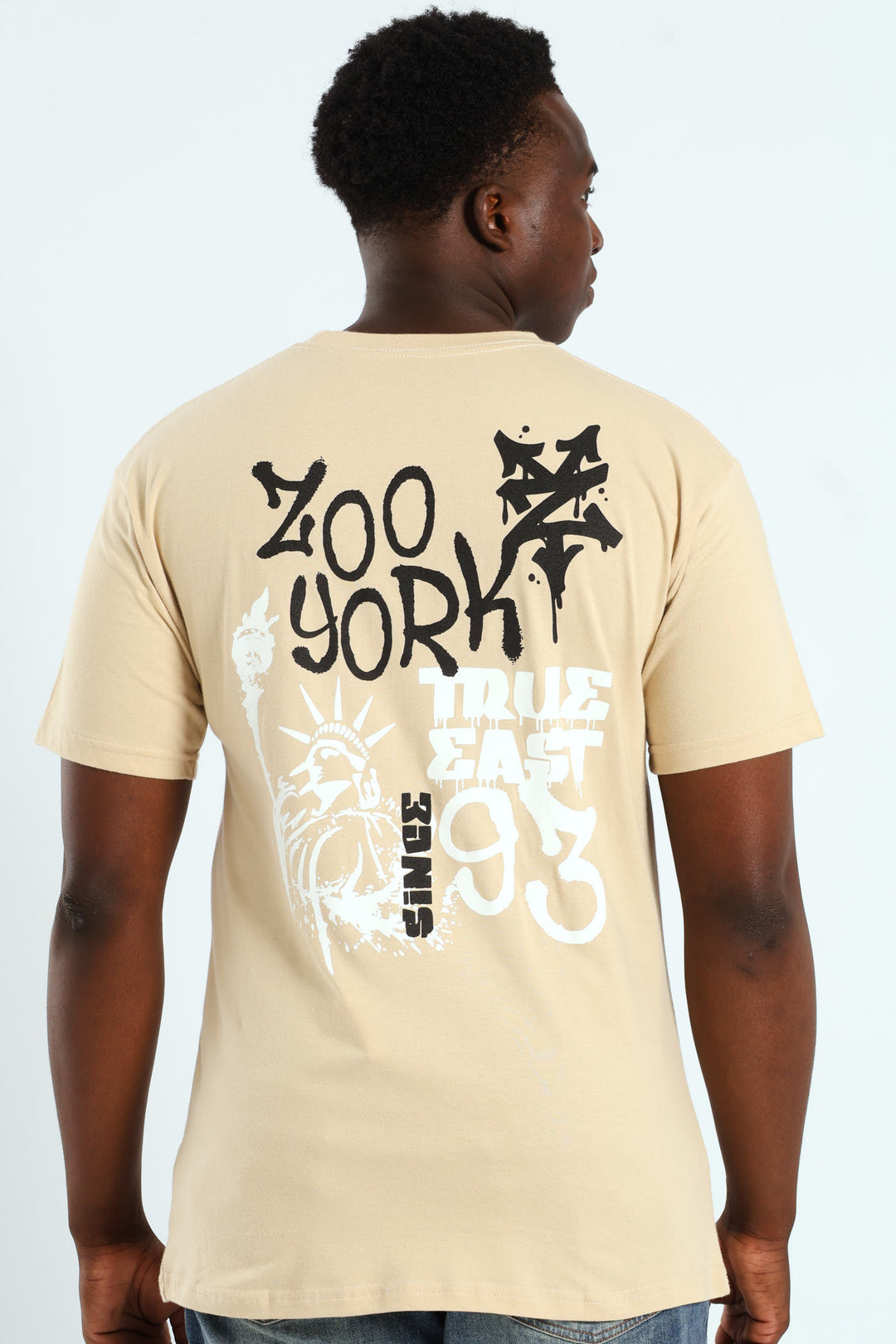 Script Back Print Tee - Stone