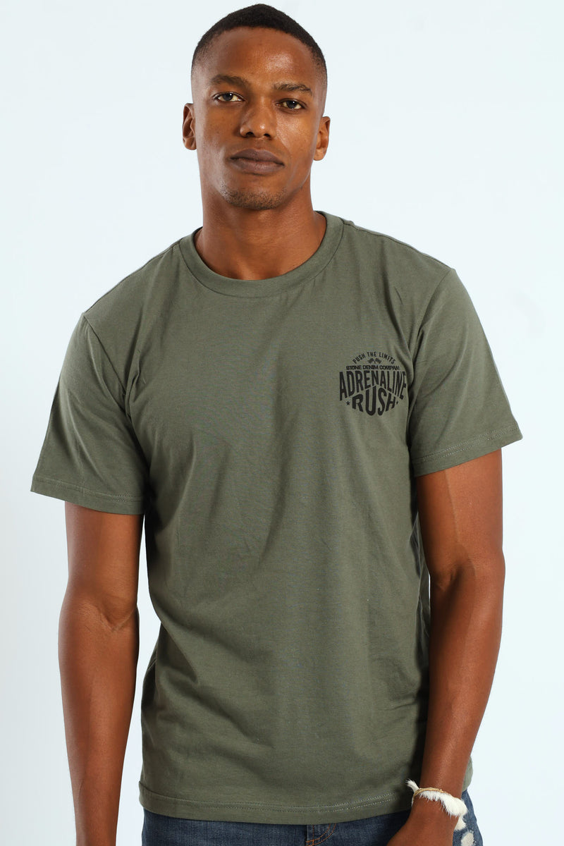 Adrenaline Rush Front & Back Tee - Fatigue