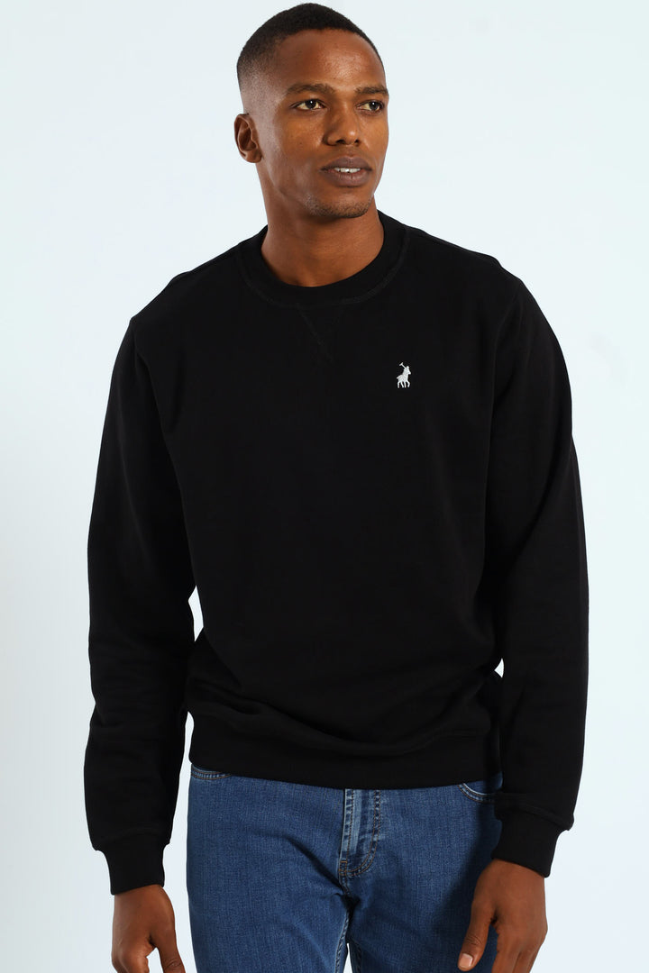 Aakil Sweat Top - Black