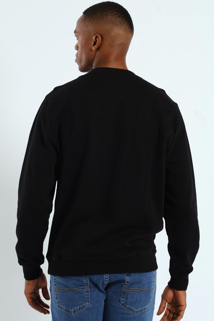 Aakil Sweat Top - Black