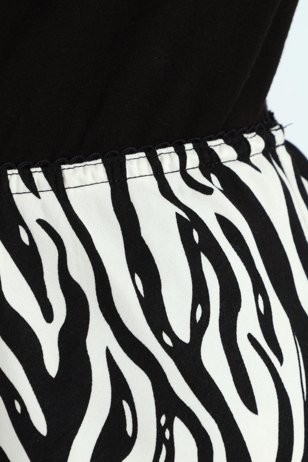 A-Line Zebra Midaxi Skirt - Cream/Black