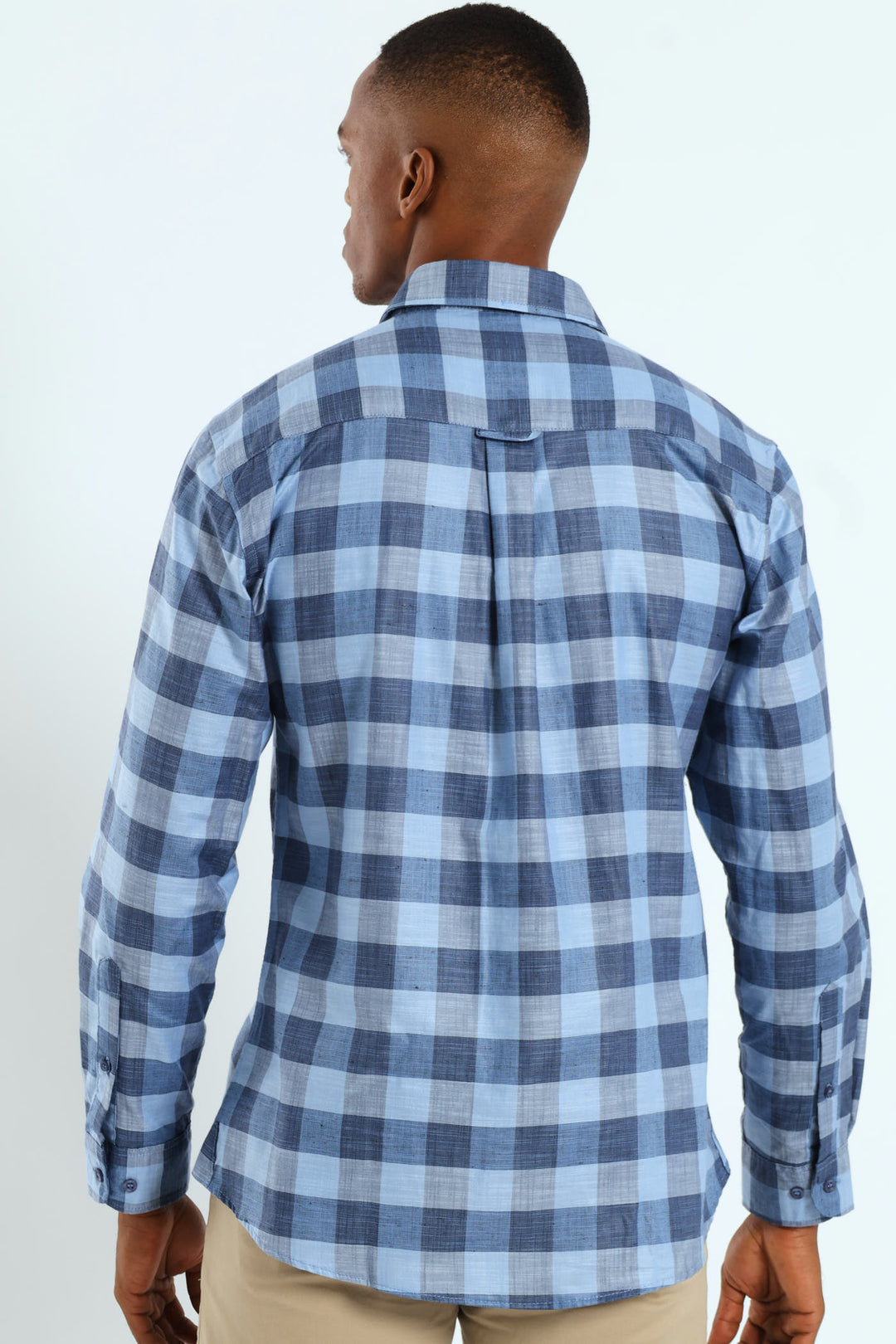 Long Sleeve Check Shirt - Blue