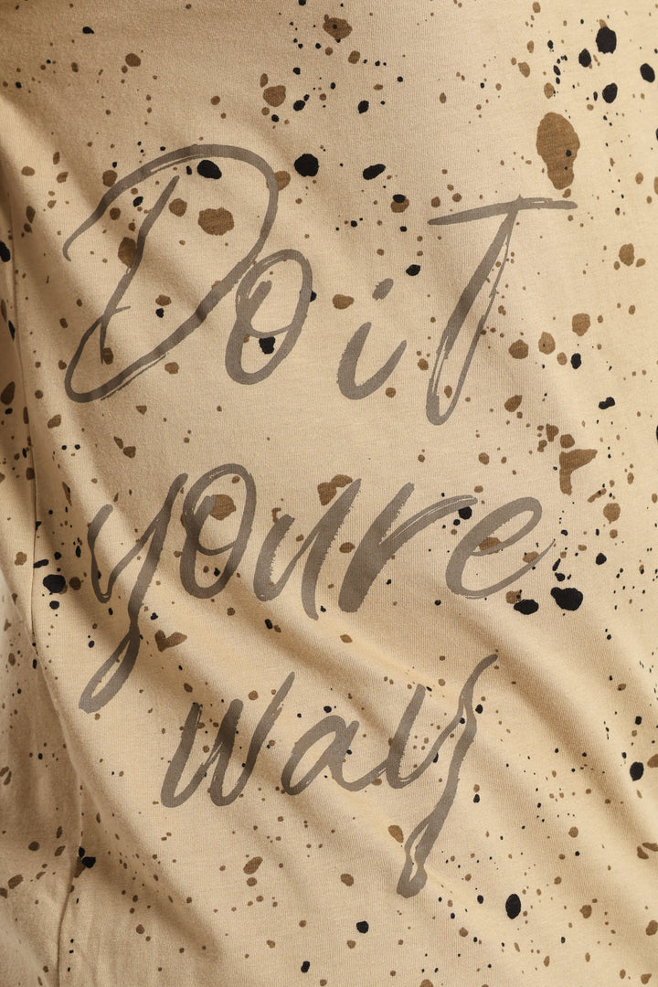 Paint Splatter Golfer - Stone