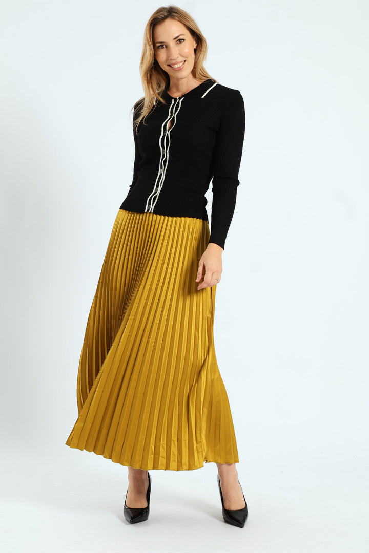 Contrast Collar Golfer - Black