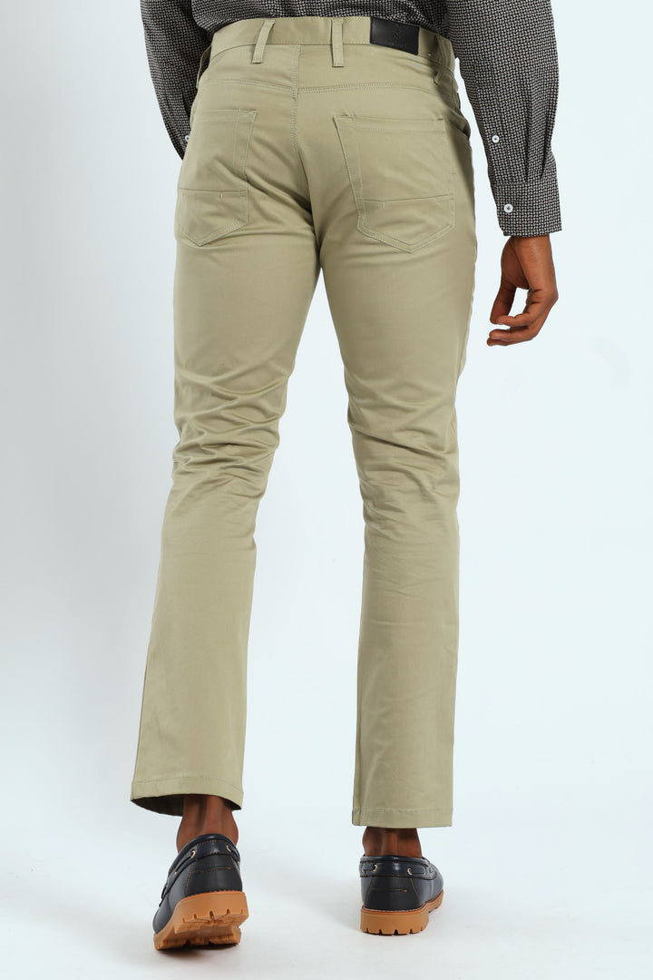 Ethan Slim Leg Trousers - Light Green