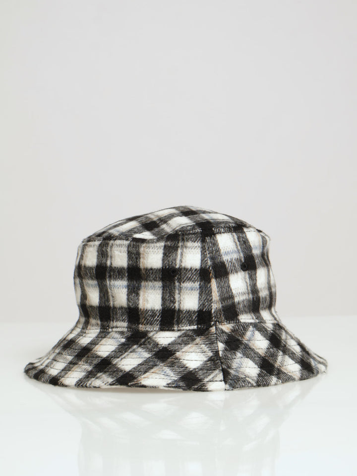 Check Print Bucket Hat - Multi
