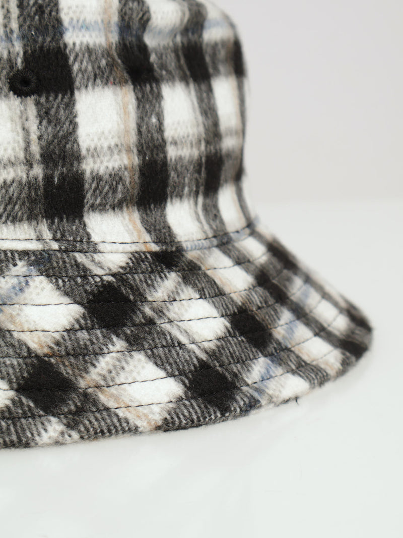 Check Print Bucket Hat - Multi