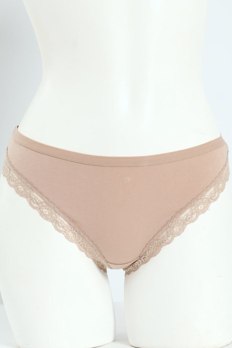 3 Pack Cotton Stretch Brazilian Panties - Olive/Taupe/Tofu