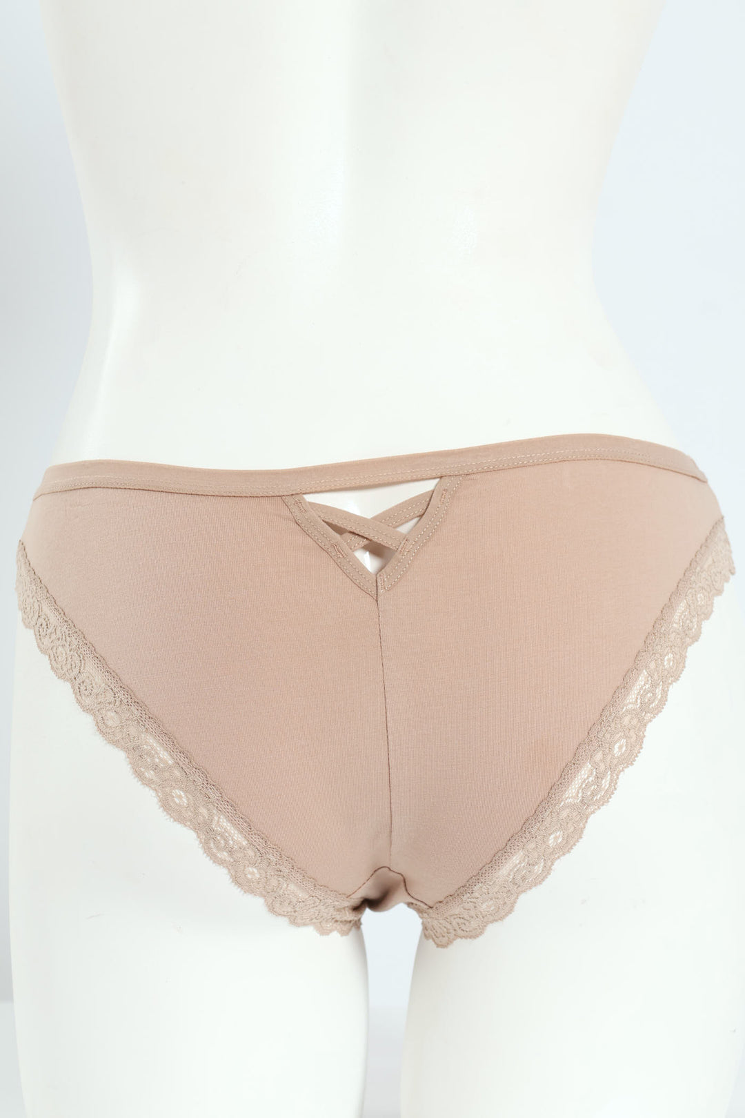 3 Pack Cotton Stretch Brazilian Panties - Olive/Taupe/Tofu
