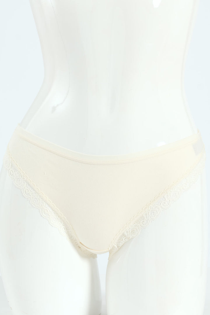 3 Pack Cotton Stretch Brazilian Panties - Olive/Taupe/Tofu