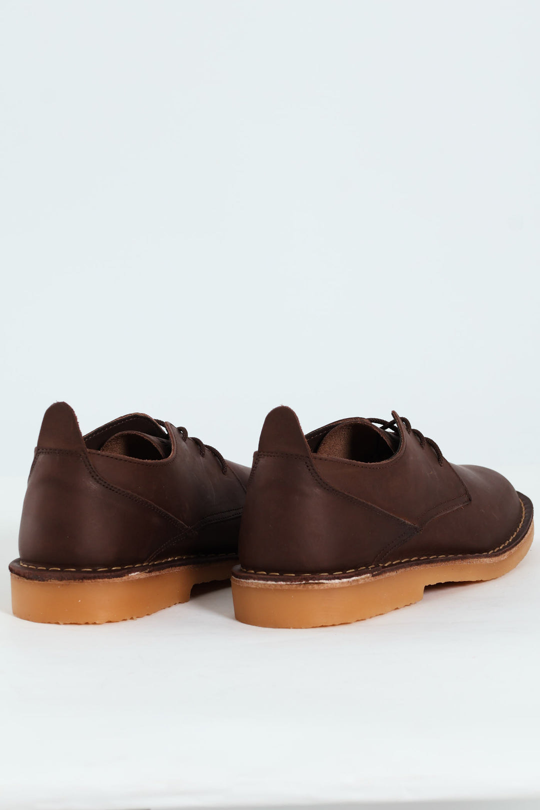 Leather Stitched Down Shoe - Brown
