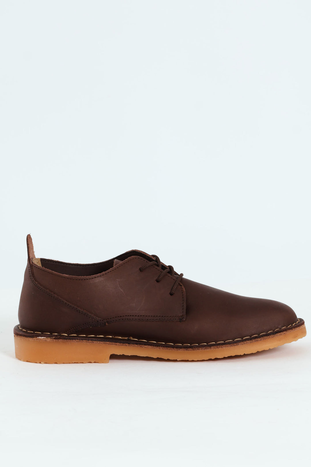 Leather Stitched Down Shoe - Brown