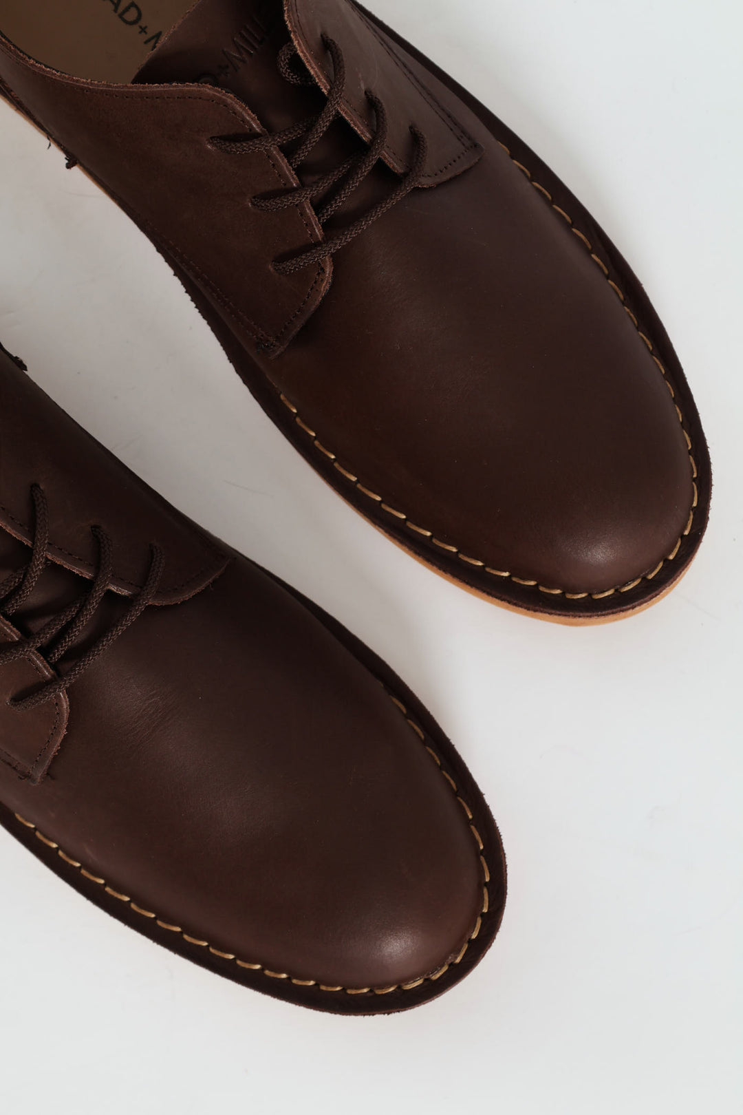 Leather Stitched Down Shoe - Brown