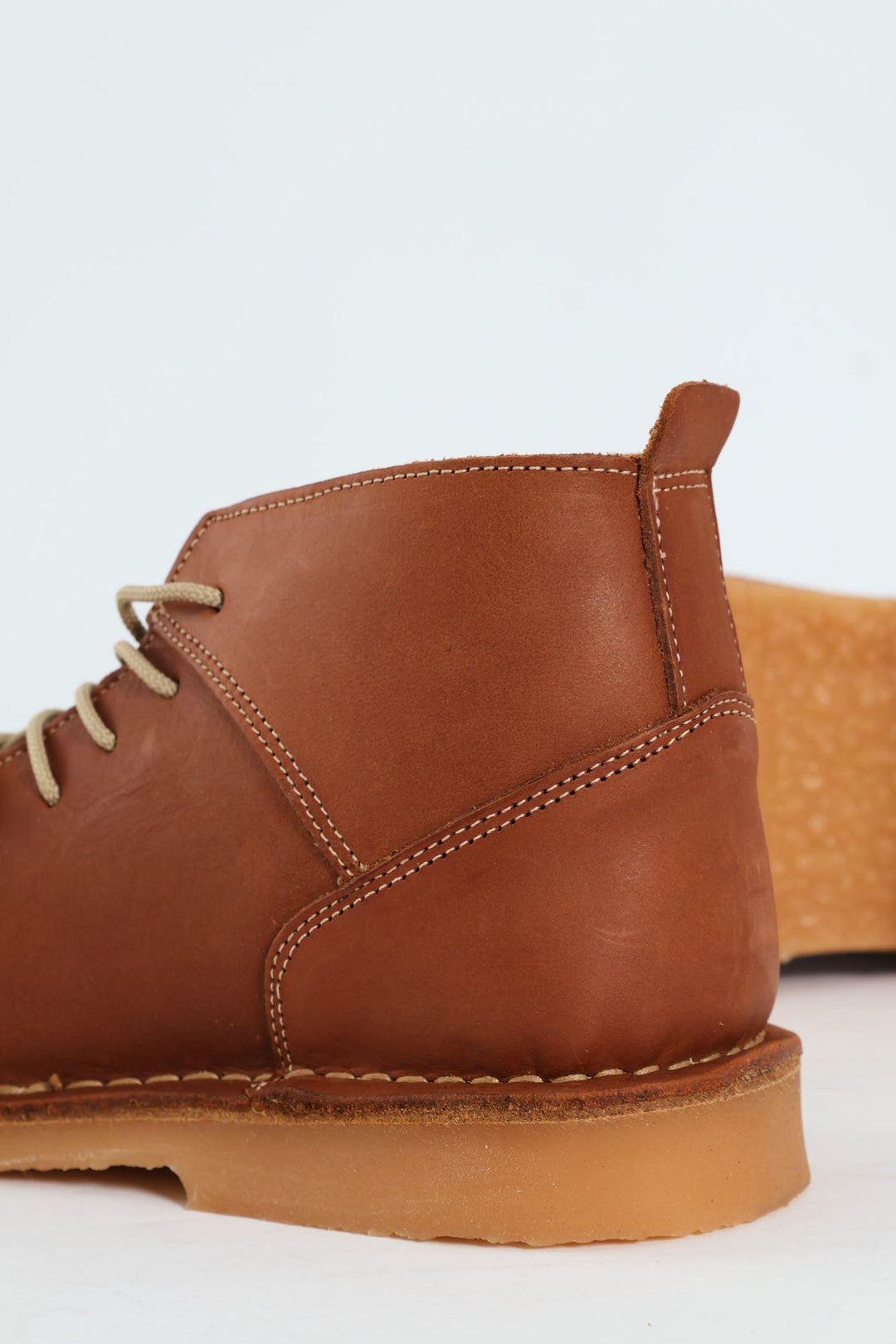 Leather Stitched Down Boot - Tan