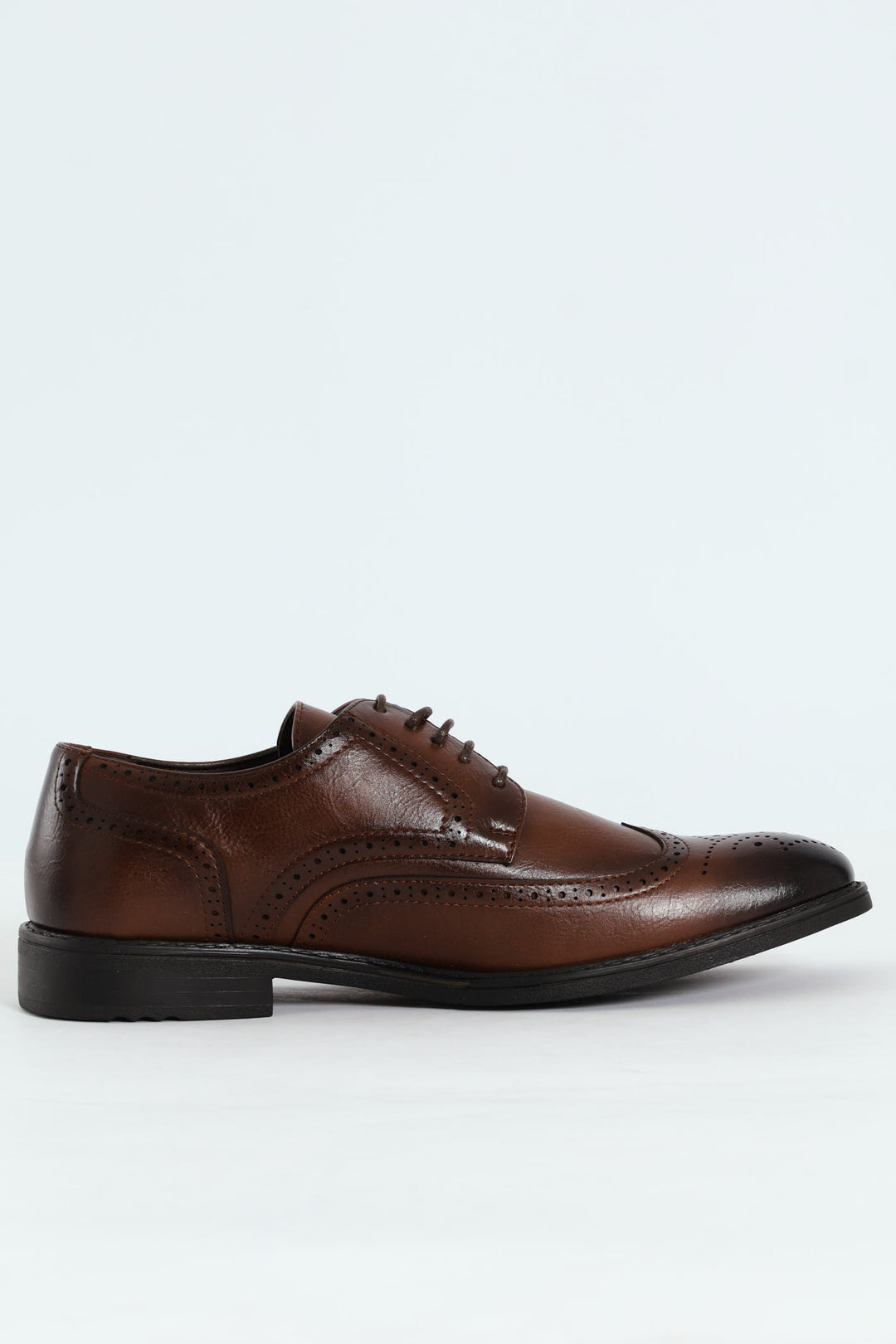 Brogue Detail Lace Up Shoe - Tan