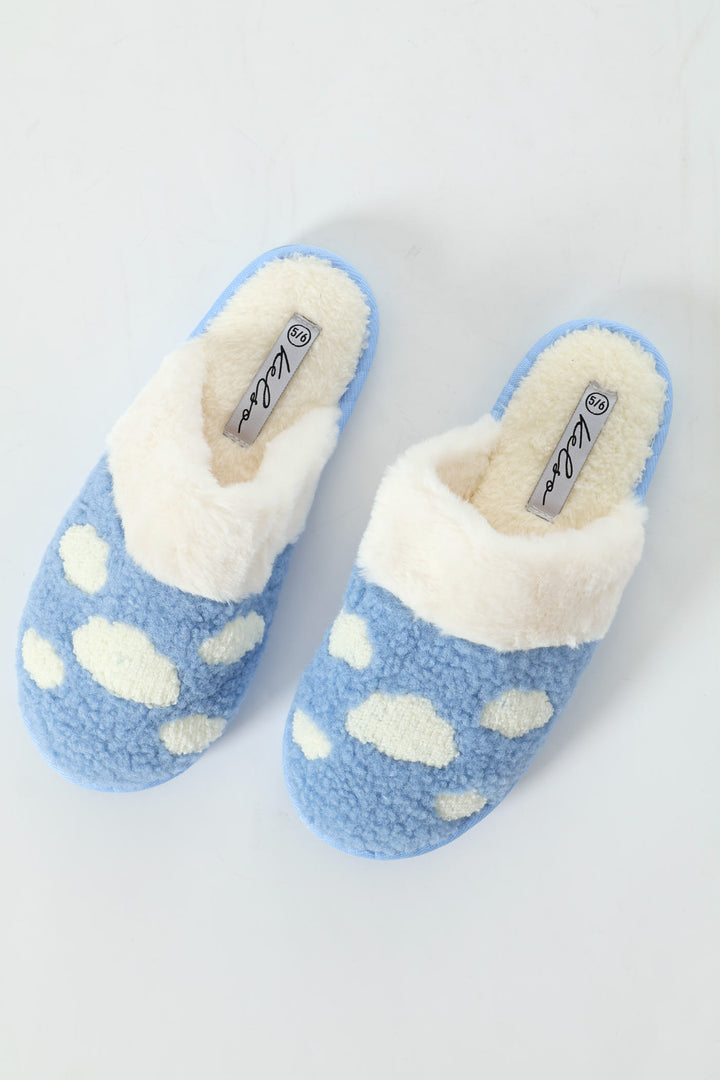 Clouds Closed Toe Slipper - Blue