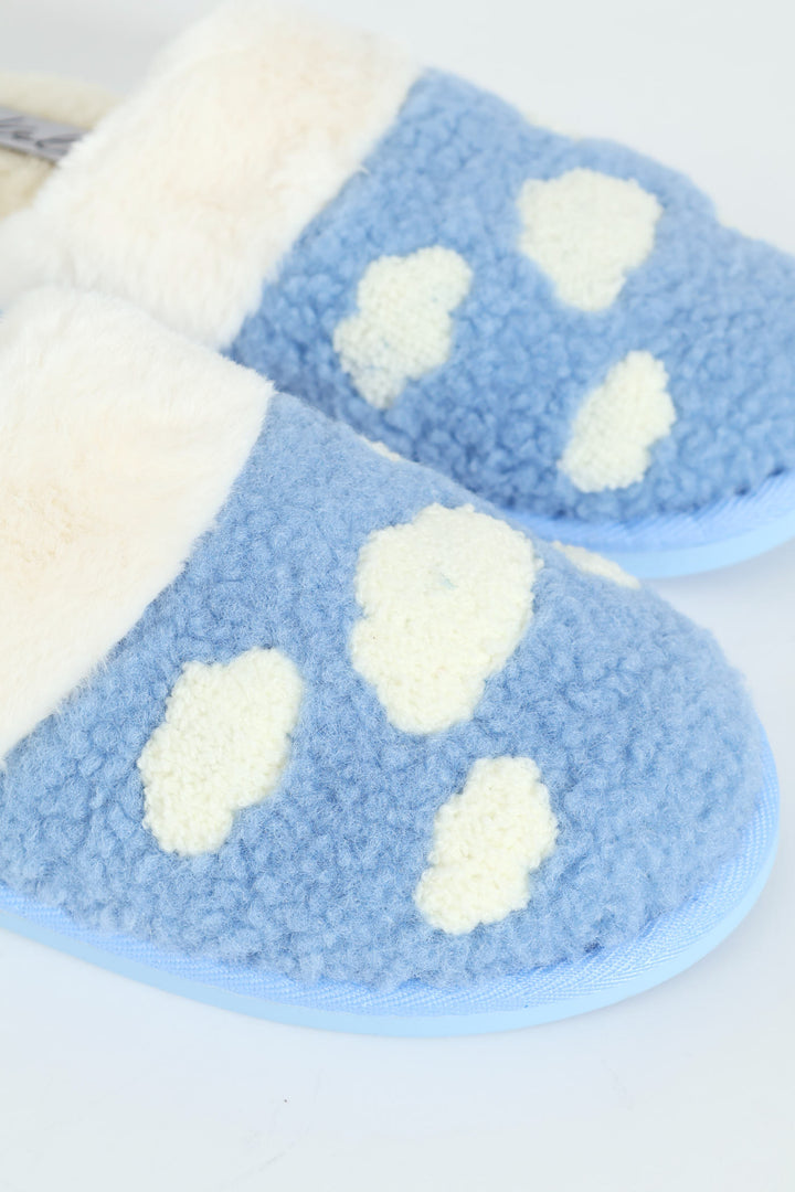 Clouds Closed Toe Slipper - Blue