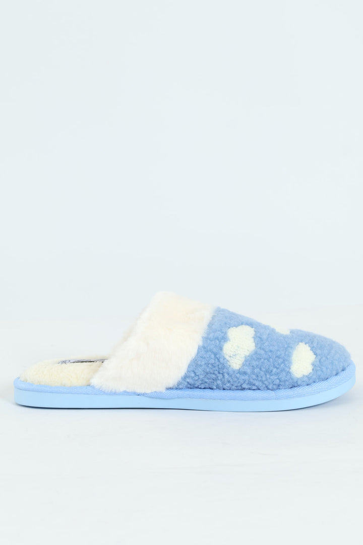 Clouds Closed Toe Slipper - Blue