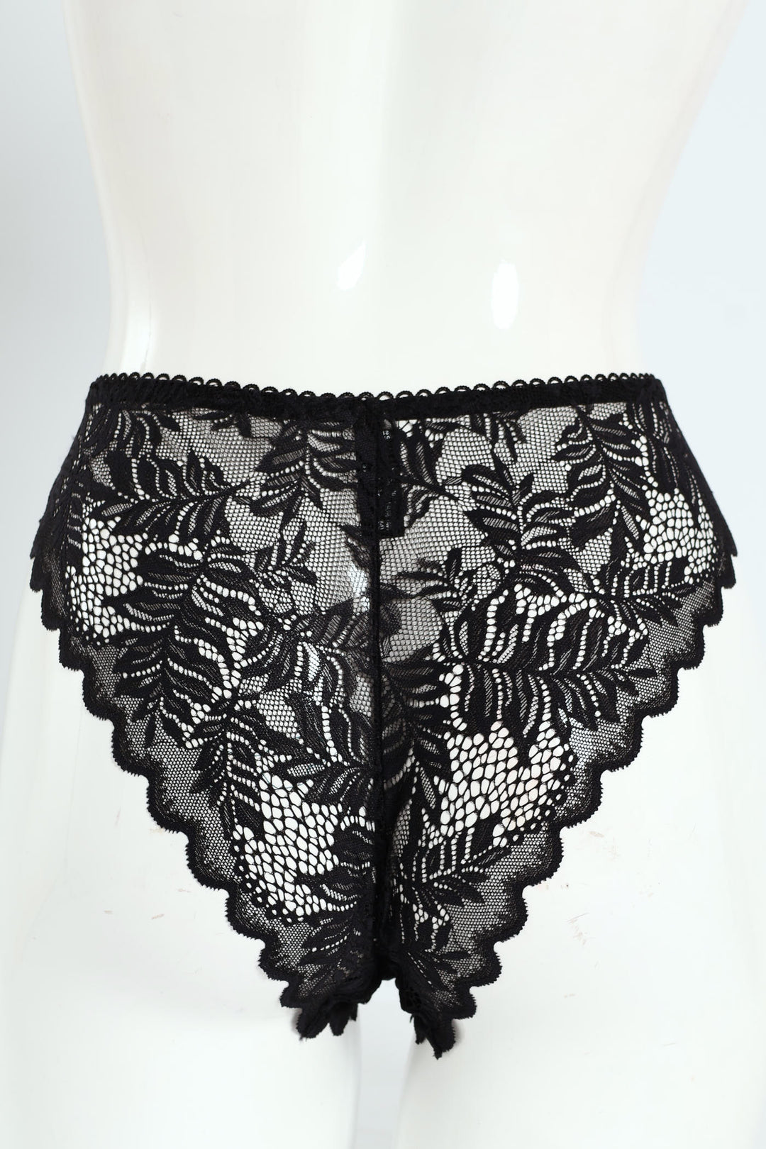 Full Lace Tanga High-Cut Panty - Black