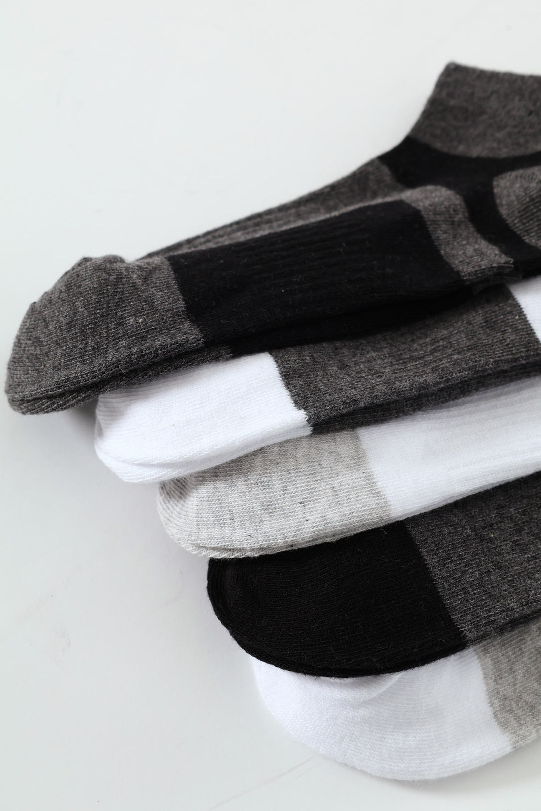 Boys 5 Pack Plain Low Cut Socks - Multi