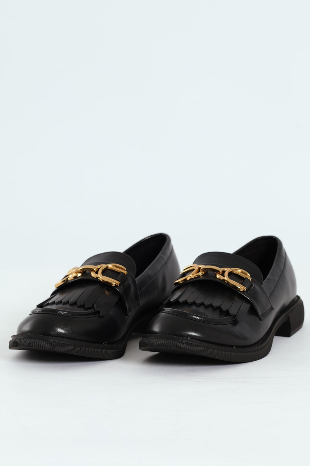 Tassel & Trim Detail Loafer - Black