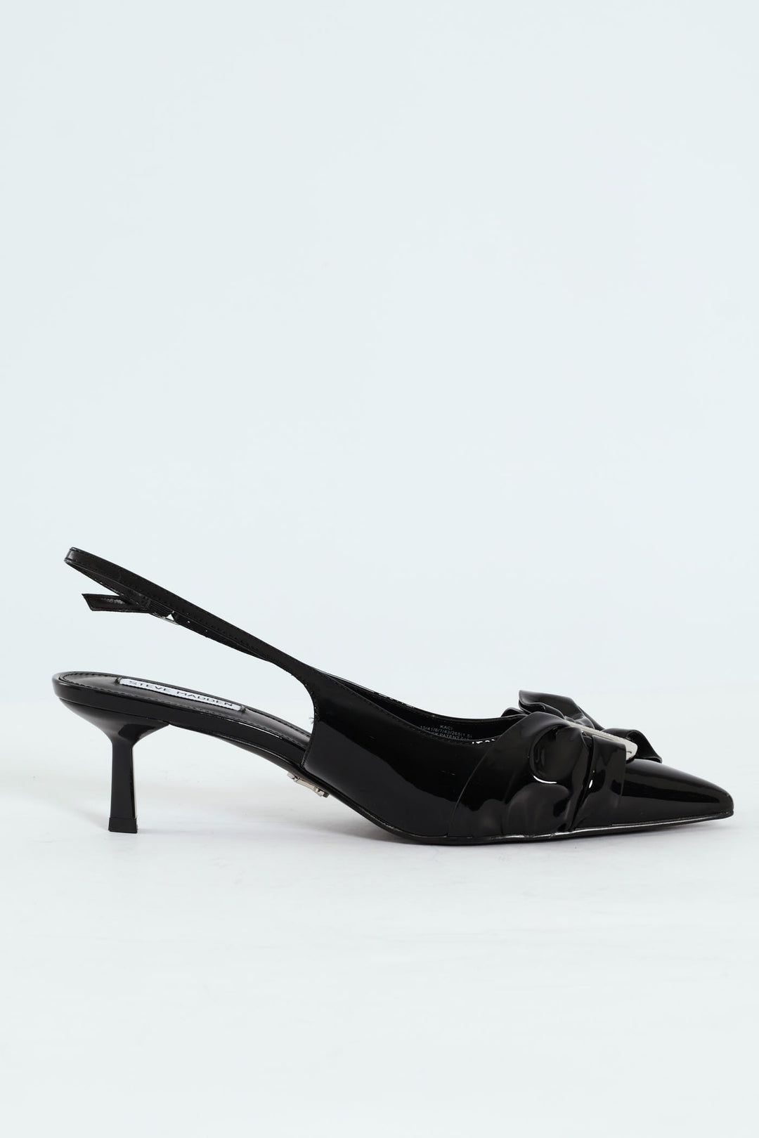 Kaci Kitten Heel Slingback With Bow - Black