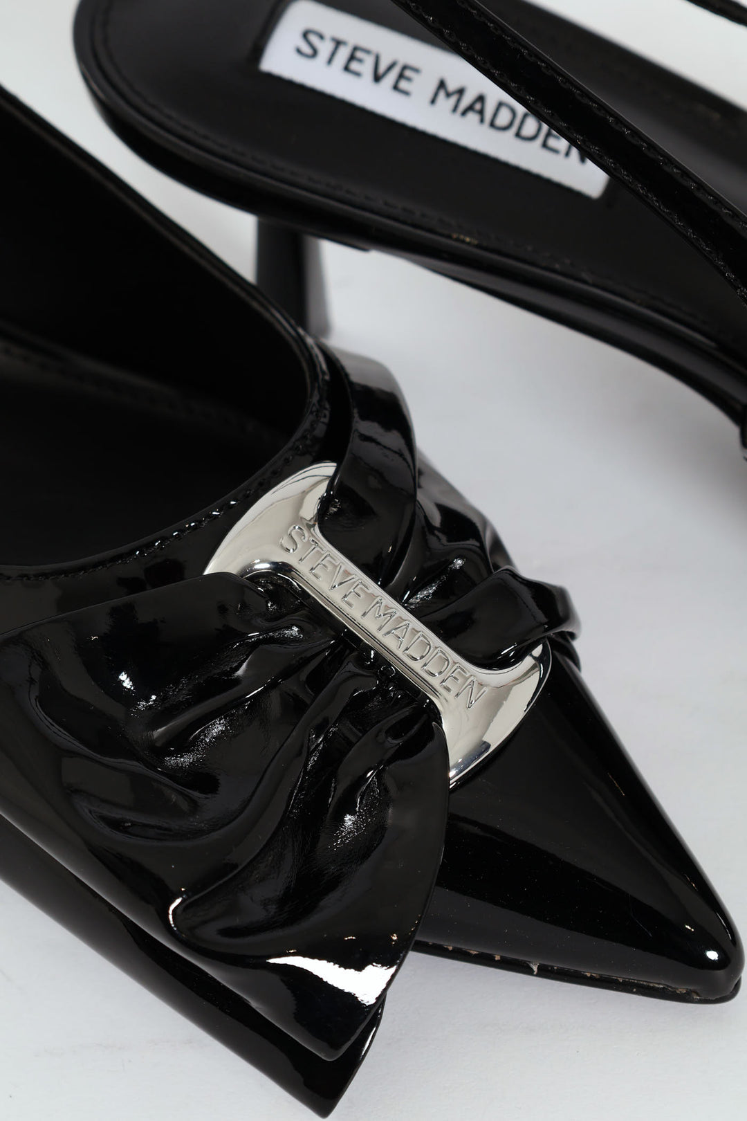 Kaci Kitten Heel Slingback With Bow - Black