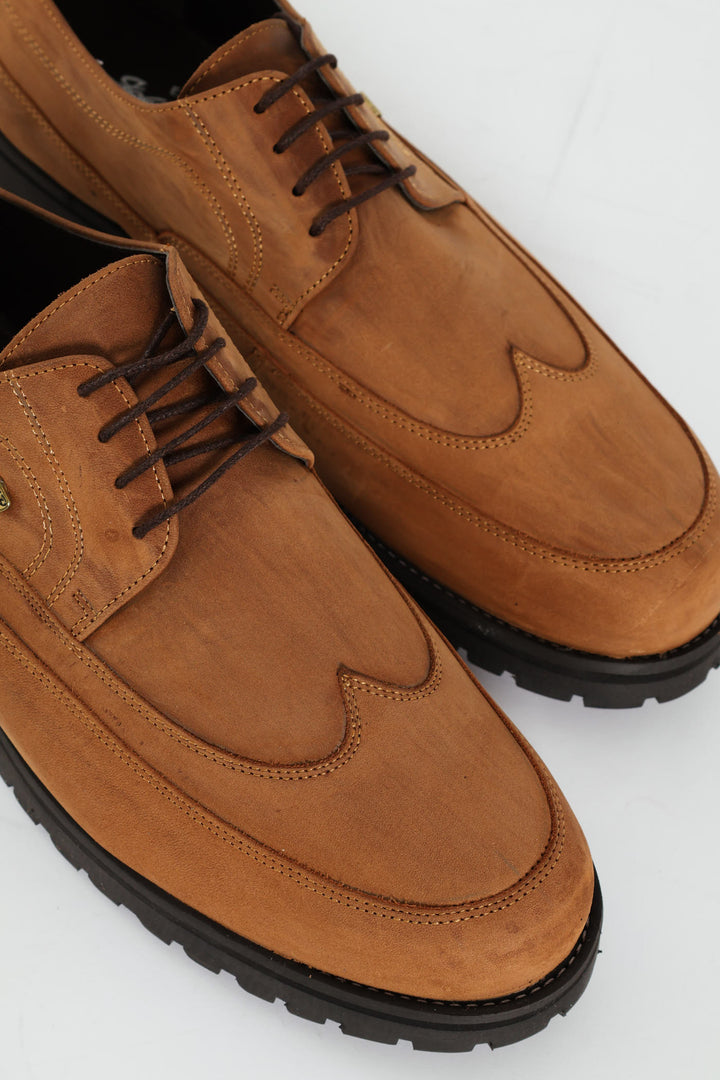 Lace Up Smart Casual Shoe - Tan