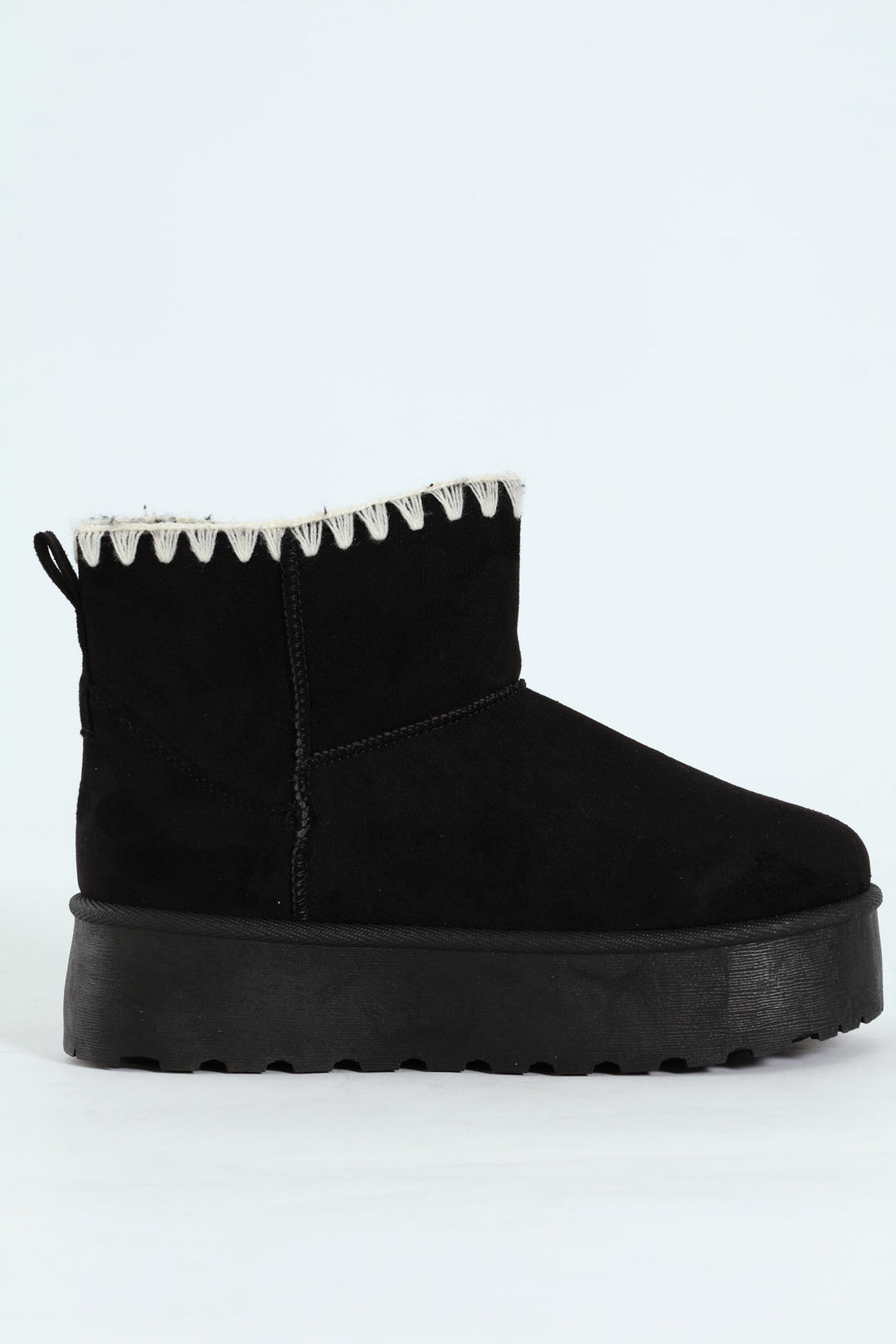Wipstitch Flatform Bootie - Black