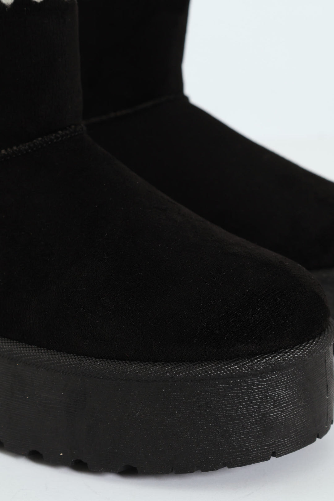 Wipstitch Flatform Bootie - Black