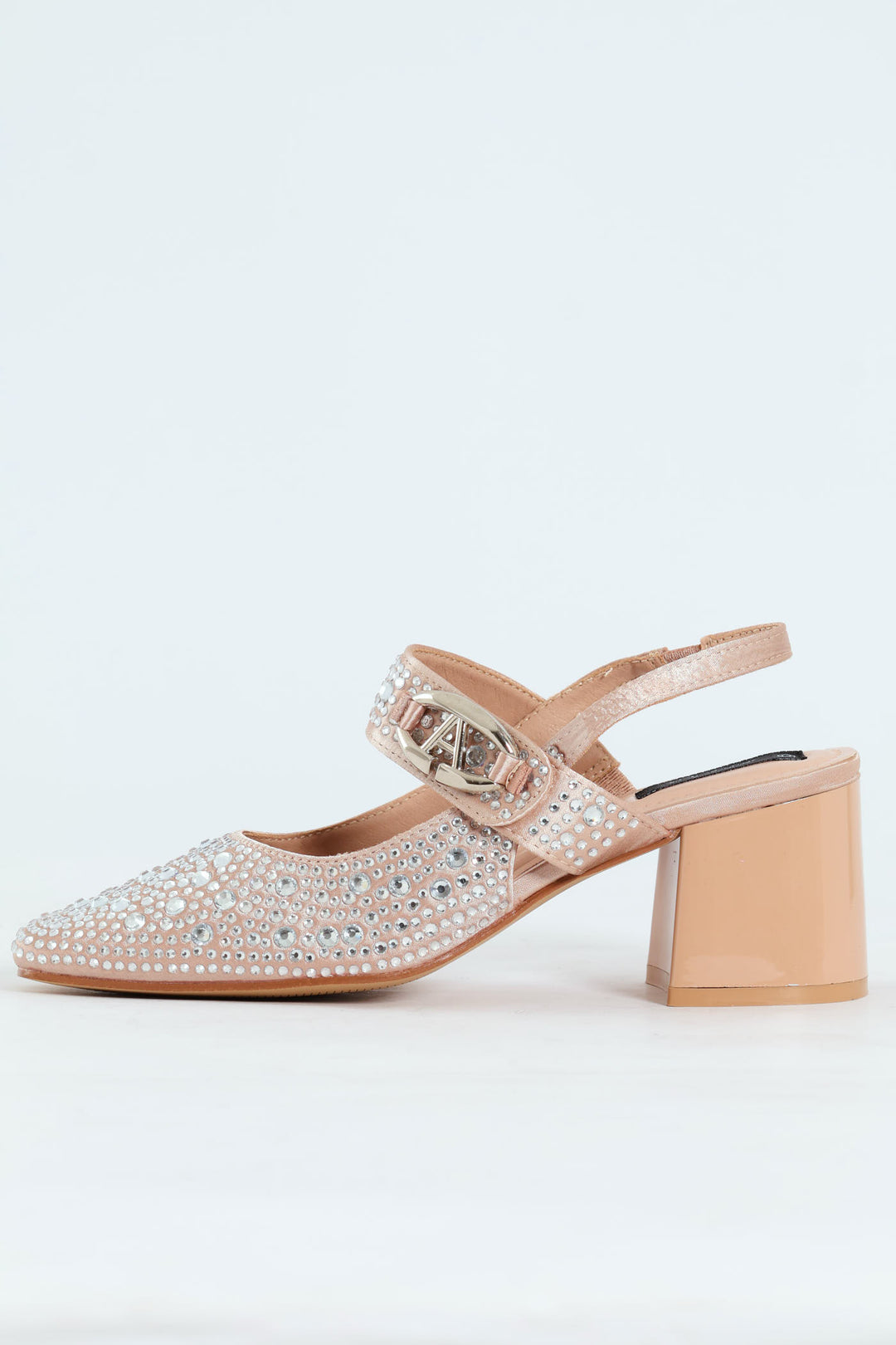 Irridescent Maryjane Heel - Silver