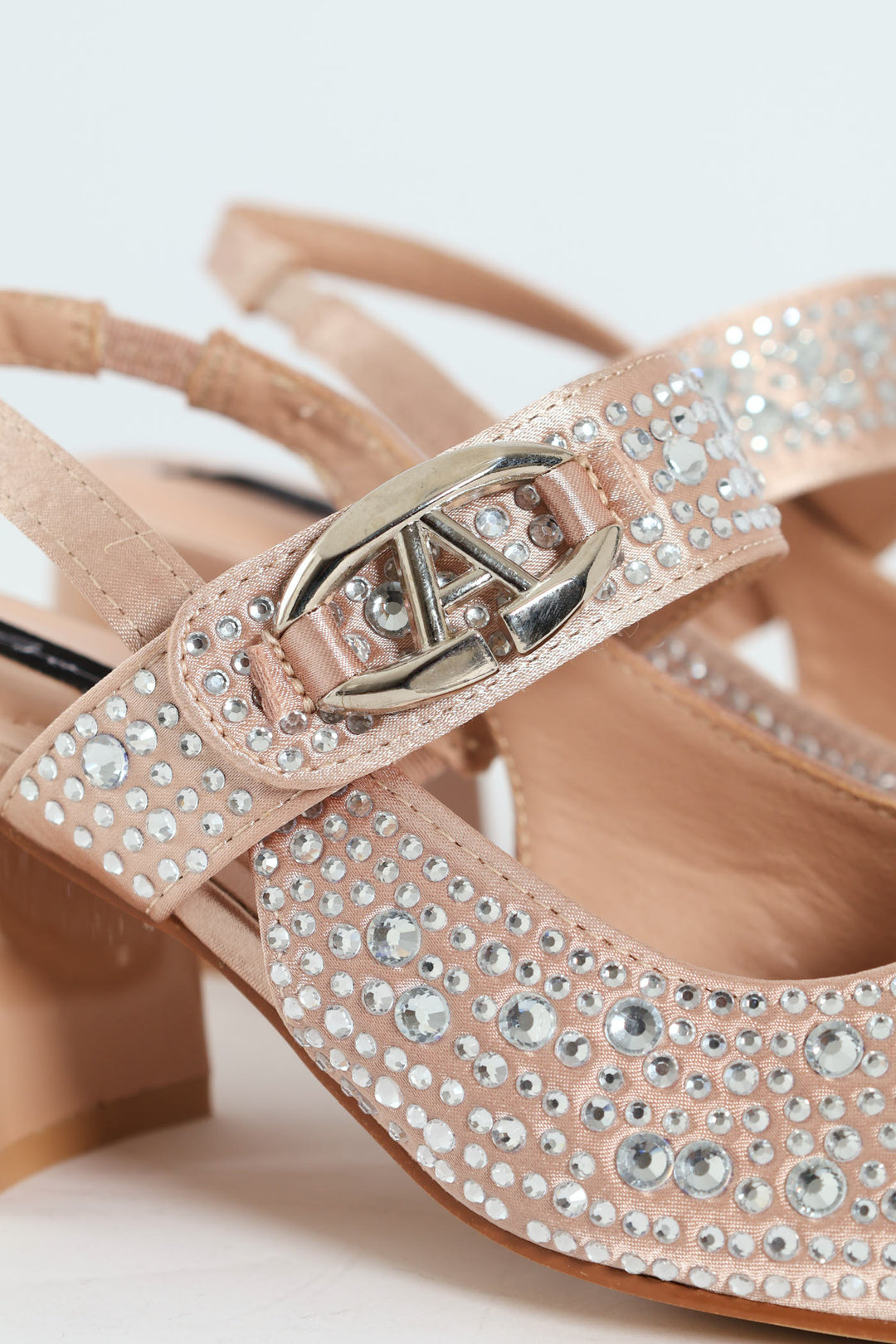 Irridescent Maryjane Heel - Silver