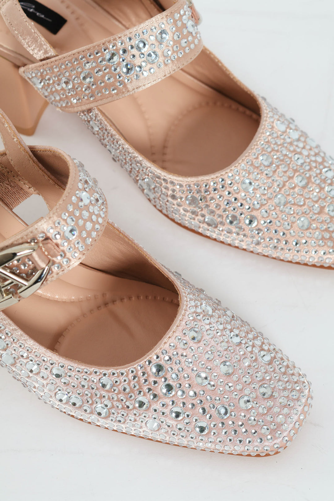 Irridescent Maryjane Heel - Silver