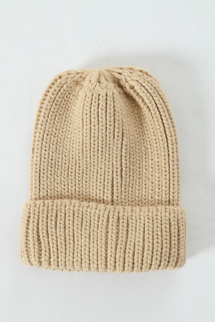 Boys Striped Beanie - Grey