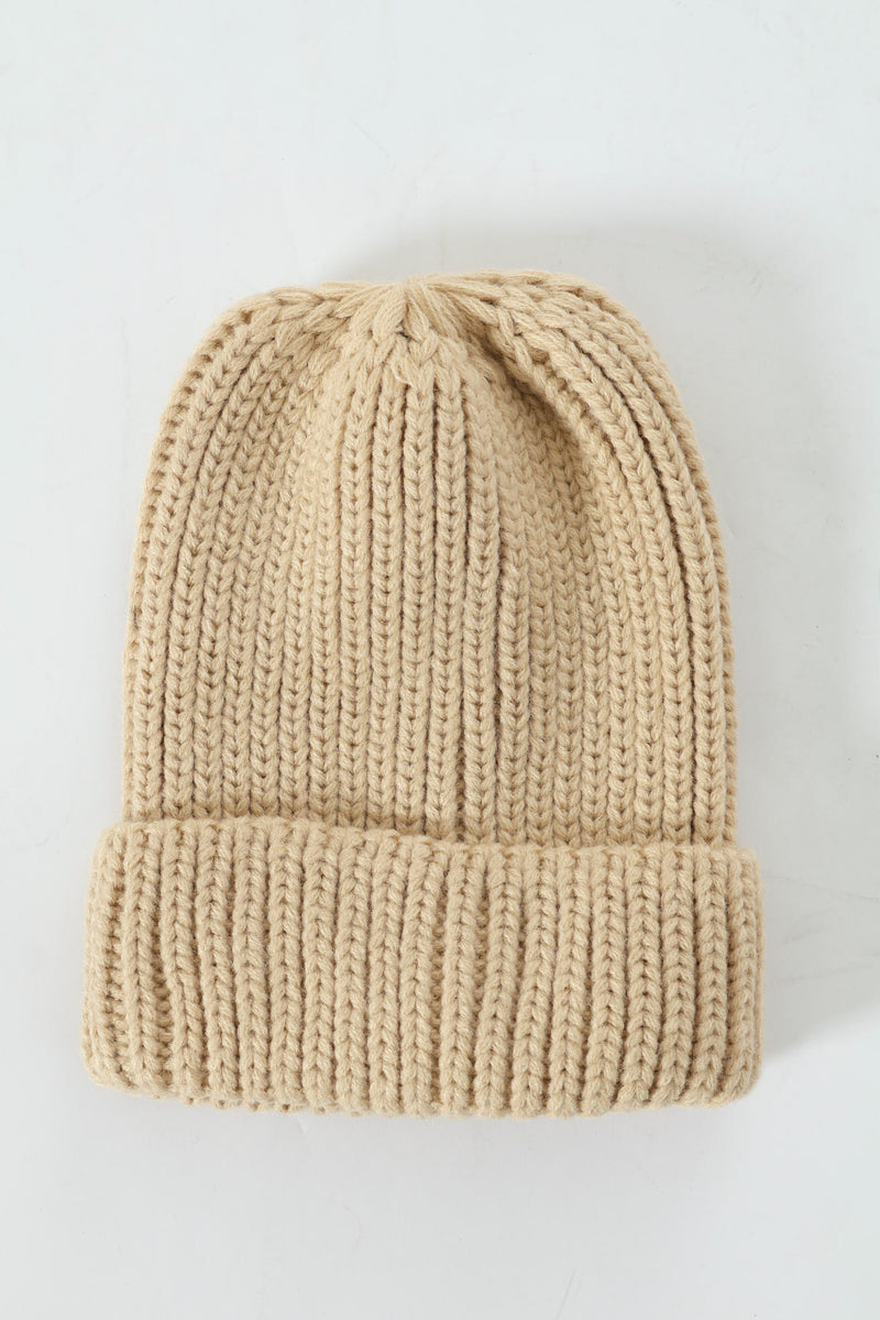 Boys Striped Beanie - Grey