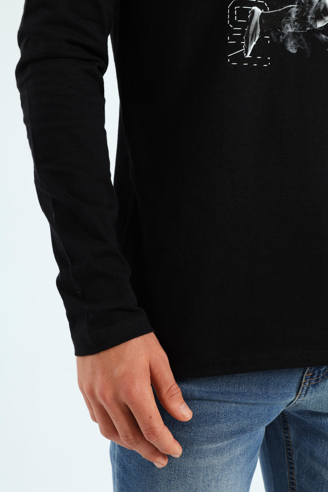 Boys 2 Pack Long Sleeve Gamer & Soccer Tees - Grey Melange/Black