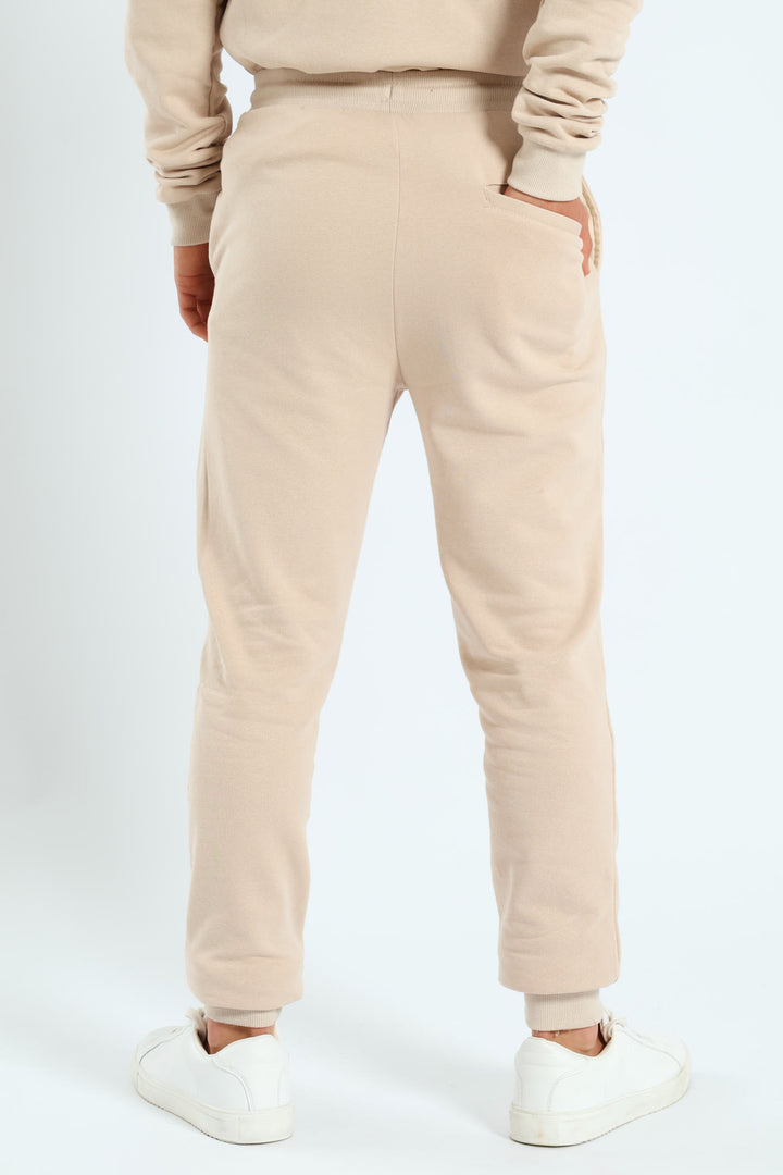 Boys Silicone Leg Print Jogger - Stone