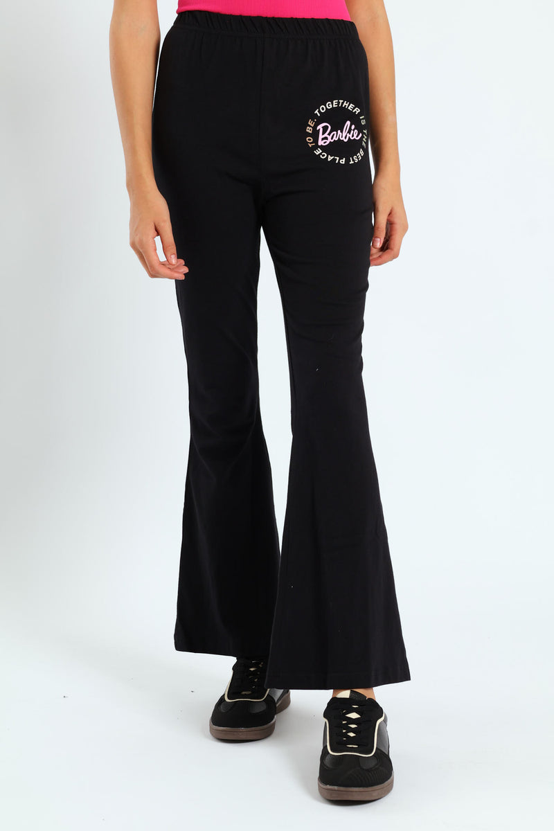 Girls Wide Leg Legging - Black