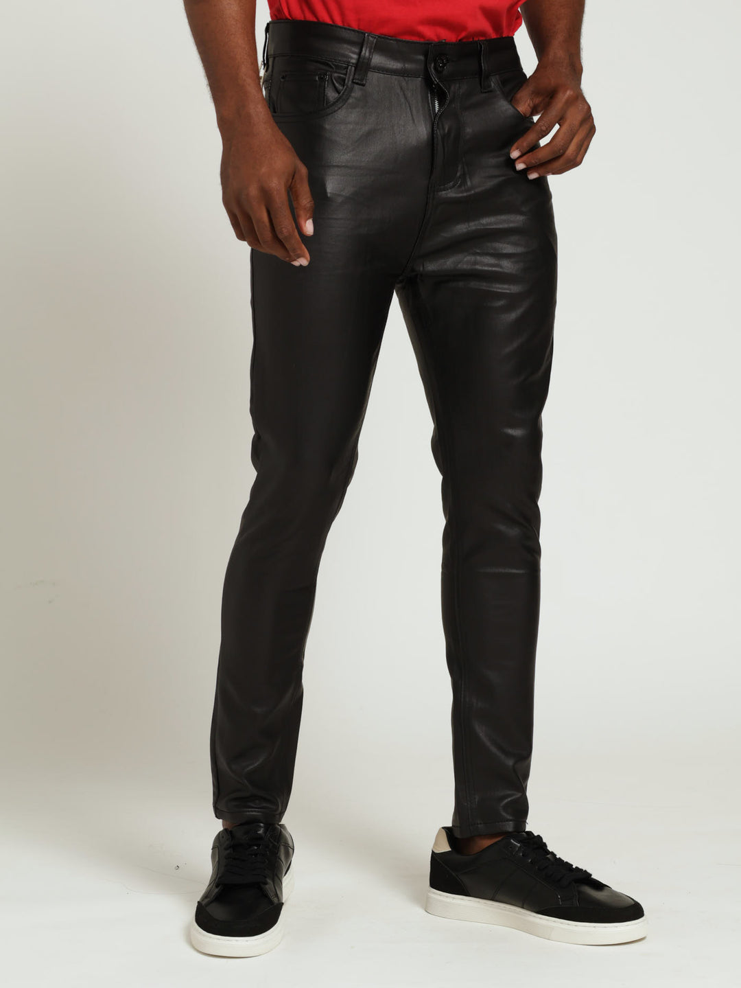 5 Pocket Wax Denim Jeans - Black